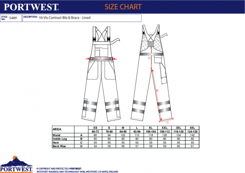 Pantaloni cu pieptar, portocaliu, regular, sealtex ultra, Portwest